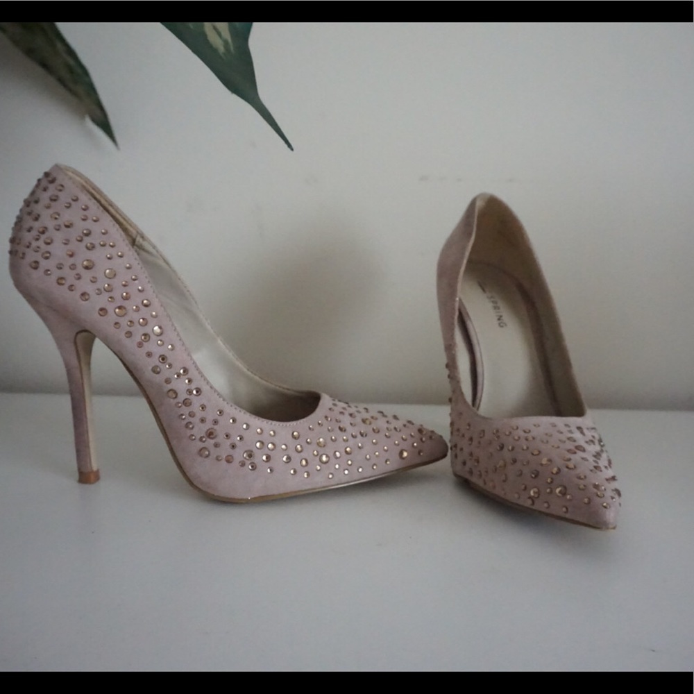 Gold Rhinestone Stilettos